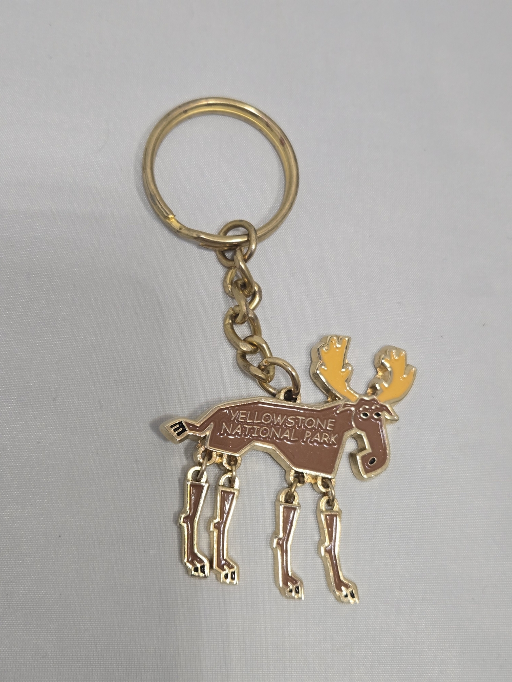 Yellowstone National Park  Moose With Dangle Legs Keychain